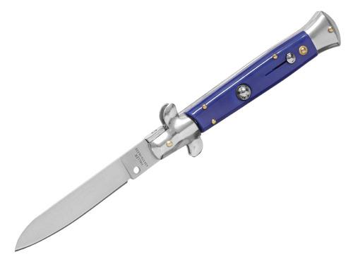 Zavírací nůž Haller 30764 modrý vystřelovací